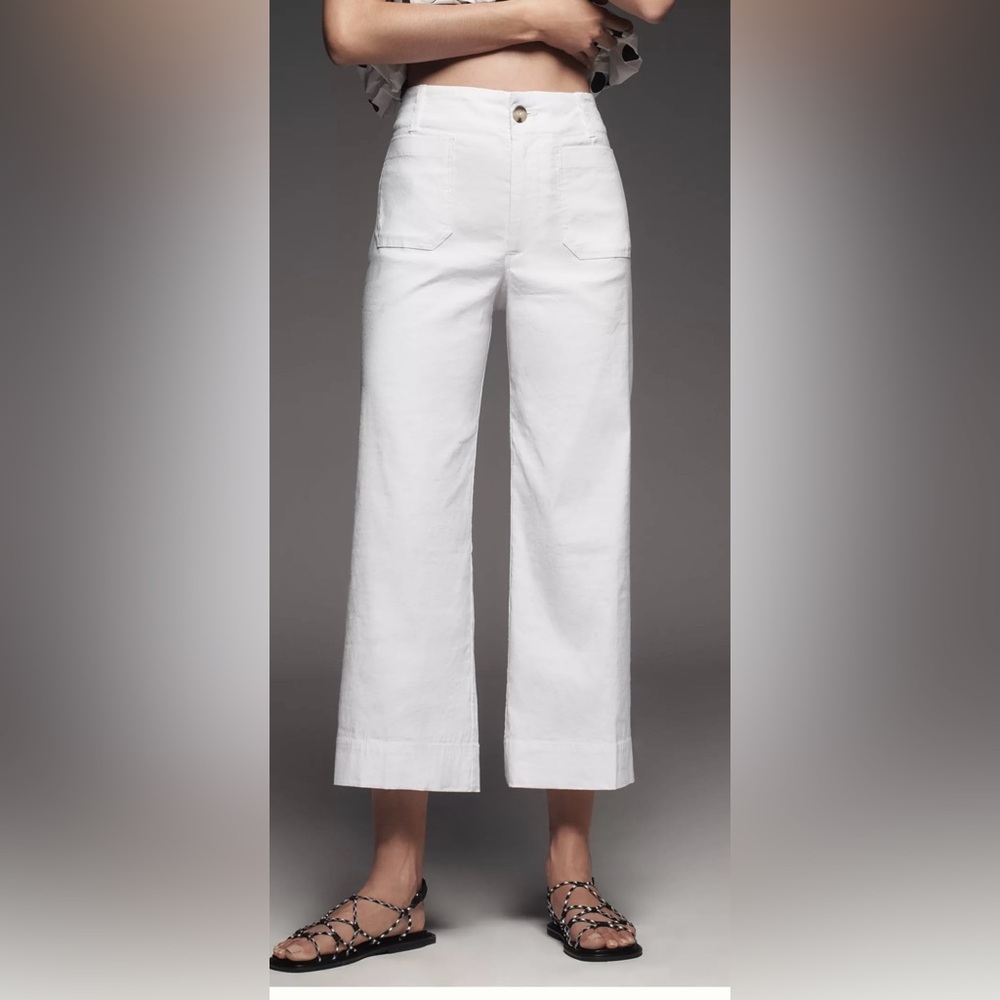 The Colette Magic Fabric Crop Wide-Leg Pants by Maeve